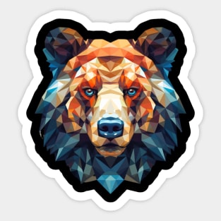 Geometric Bear - Retro Sticker